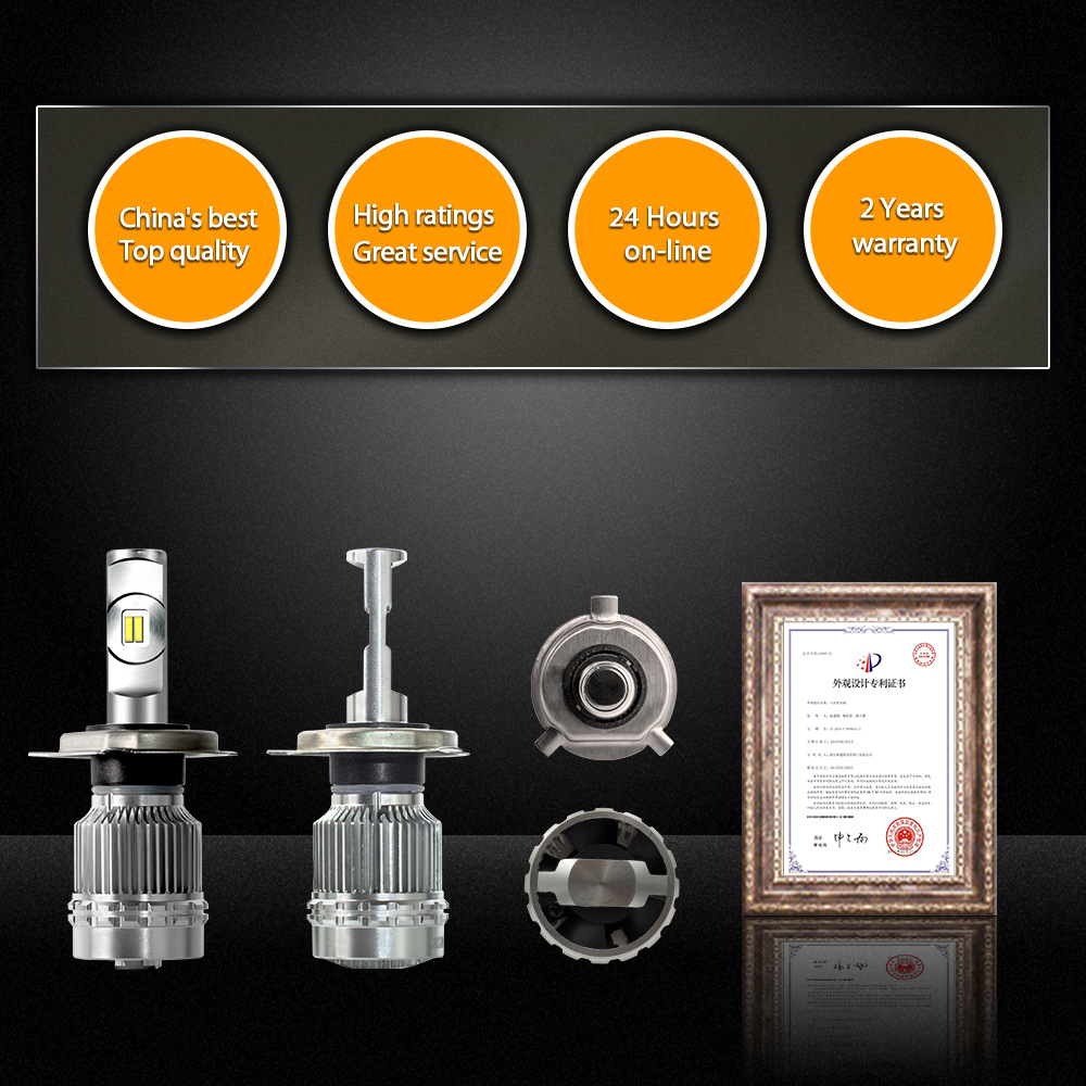 24V 60W per set Waterproof LED Car Headlight Bulb H7, H4，9005/HB3, 9006/HB4, H11/H8/H9,9012/HIR2,H1, H3, 880/881, 9004 , H13,9007 Auto Bulb Headlamp, 2pcspack